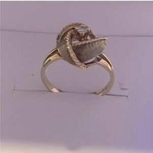 Genuine Diamond Knot in Yellow Gold Women's Ring